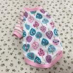 pink    wooden  pattern&borderＴシャツ  Ｓ