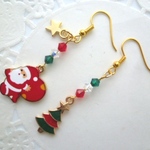 再販♥サンタとツリーのクリスマスピアス
