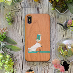ウッドケース iPhone12 iPhone 12 Pro ケース しろくま ウッド 桜/竹