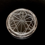 東京切子(花切子)ガラスケース　麻乃葉　クリアー