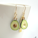【再販2】アボカド半分ピアス/イヤリング