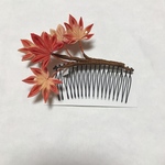 つまみ細工☆紅葉のコーム☆