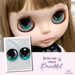 ブライス＊アイチップ 14mm グリーンジュエルボックス　足短め