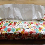 【受注生産】ラミネート布の箱ティッシュカバー　クリスマス🎄サンタドット　ピンク