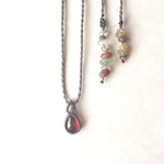 ヘソナイトガーネット macramé ペンダント