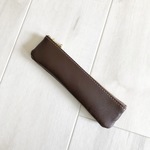 定番革小物 スリム ペンケース 本革 ブラウン