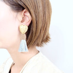 【noel.27-b】【定価4320円】フランス製タッセル×USA vintageイヤリング/ピアス