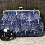 角型　長財布の入る リバティがま口 バッグ