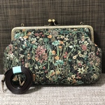 SALE 30%OFF 角型　長財布の入る リバティがま口 バッグ