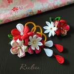 《オーダー品》つまみ細工髪飾り❀.*･ﾟ