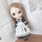 送料無料໒꒱· ﾟ メイド服ワンピースセット(ネオブライス・リカちゃんサイズ)
