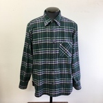 dendenkichi様オーダー★フランネルチェック柄シャツ グリーン（サイズフリー L〜 L L）