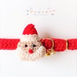 🎄🎅Xmas コットンサンタ🎅🎄　3色 クリスマス首輪　★小型犬＆猫の首輪★