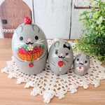Y様オーダー品＊ねずみマトリョーシカ ＊大好きいちご＊2020年干支ネズミ