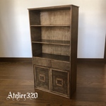 miyadoll様専用 本棚(3段、引出し、扉付) 1/3サイズ  ドールハウス  ミニチュア家具                       