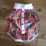 【完成品】チェックワンピース