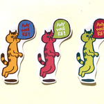 猫はんこのフレークシール9「しまねこくん」