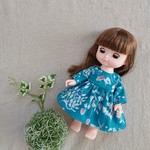 リバティ   エアリーコット    メルちゃん   ソランちゃん   長袖ワンピース