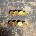 【長さ55mm  3個セット】皿の内径12mm   金属製  ミニヘアバレッタ   ゴールド