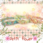 Petite Flower＊迷子札付＊軽い首輪