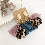 レオパード×シフォンタッセルピアス