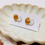 *和装きも*シーグラス の金継ぎピアス/イヤリング【秋冬カラー】