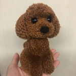  動物ぽんぽん トイプードル  茶色 キャメル