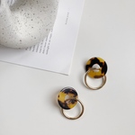 べっ甲W circle hoop earring