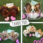 しゅり様 犬&猫 羊毛フェルトストラップ
