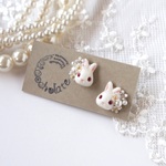 まっしろうさぎピアス/イヤリング