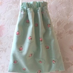 給食袋☆巾着♬USAコットン　花柄ブルー