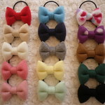 №37　ハンドメイド15種から2点選べる　フリース地りぼんヘアゴム
