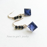 ＊再販＊14kgf iolite × blackspinel pierce