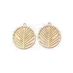 PDT-2116-MG【2個入り】リーフレーザーカットペンダント,Leaf Laser Cut Pendant