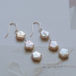 14KGF 花形 ケシパール ピアス
