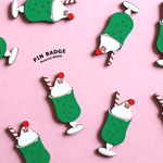 文鳥とクリームソーダ/Wooden pins