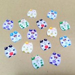 【送料無料☆】ウッドボタン♥猫 15個セット