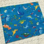 かわいい恐竜柄  水色 ランチョンマット　ランチマット園児用25×30 ☆入園入学☆