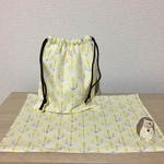  ランチョンマット コップ袋 給食袋 巾着袋  ミモザ イエロー