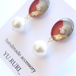 送料無料♪大人色レジンとコットンパール