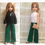 【受注製作】リカちゃん  着せ替え服 トップスが2組 計7点セット
