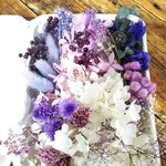 上品パープル　花材　アソート　盛りだくさん　ボリュウーム　人気花材　ハーバリウム　キャンドル　キット　バラ　イモーテル　千日紅　ラグラス　ユーカリペッパーベリー 夏休み自由研究　プリザーブドフラワー　