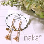 再販♡シンプル ピアス イヤリング    バラ ローズ ゴールド