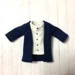 オビツ11サイズ服＊スタンドカラーシャツ×ロングカーディガン2点セット