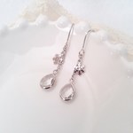 [再販2・送料無料]煌めく雪ピアス[イヤリング変更可]