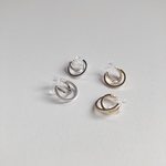 mini cross hoop earring