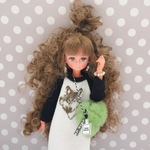 THREE WINTER boa  bag light green