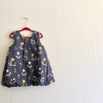 女の子 タンポポのバルーンワンピース