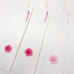 3膳セット○●ちょこんと立体桃梅花の箸袋