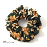 400円→300円【在庫限り】北欧花柄シュシュ(グリン)